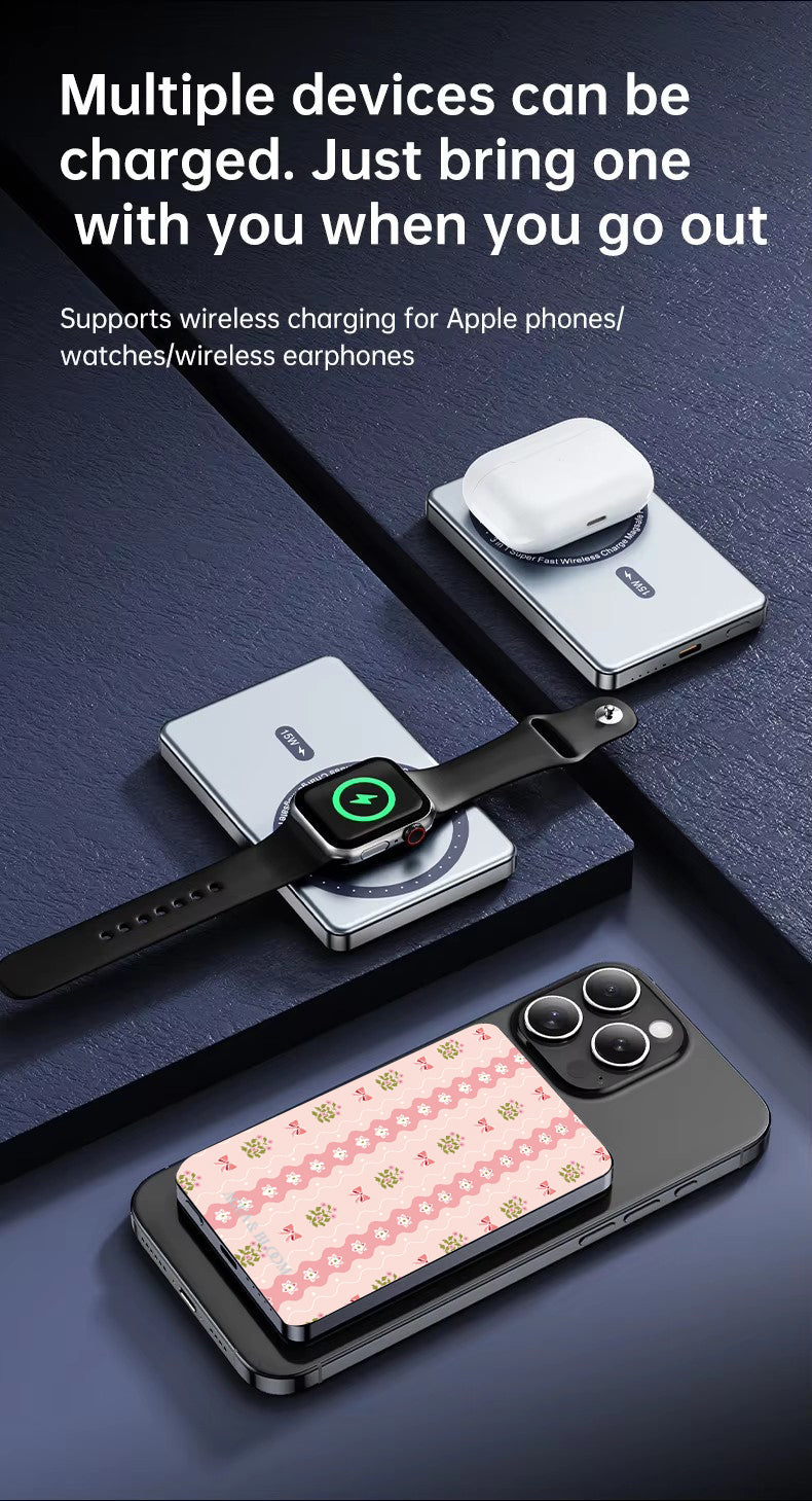 Provence Rosebud Magnetic Power Bank