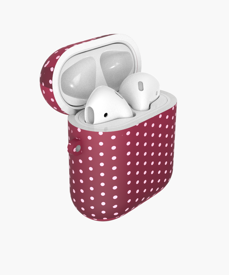 Pink Pop Burgandy AirPods Case