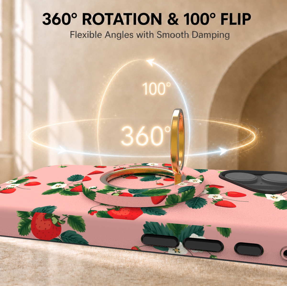 Strawberries & Champagne Magnetic Ring Holder