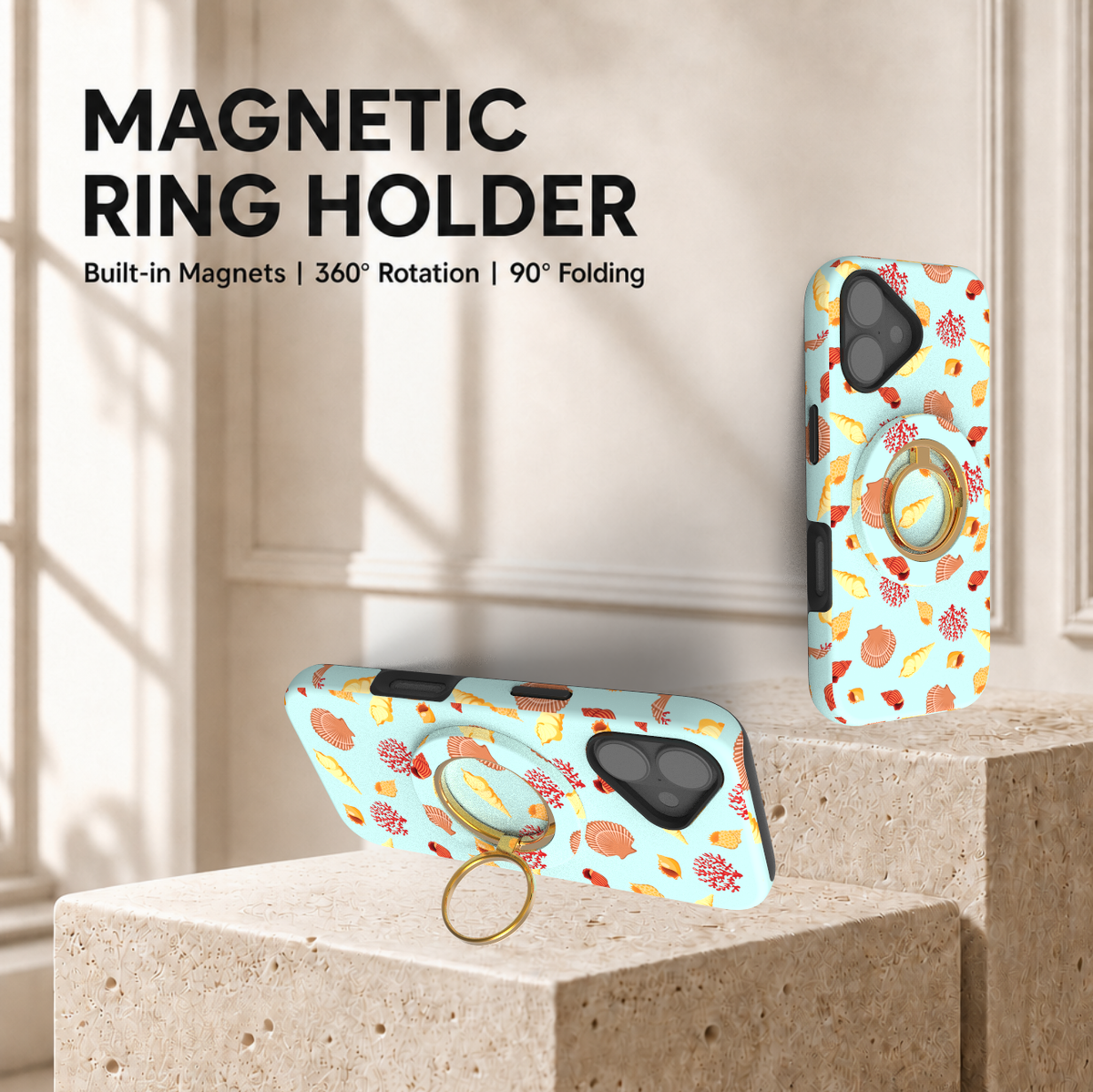 Coral Shore Magnetic Ring Holder