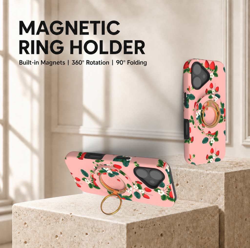 Strawberries & Champagne Magnetic Ring Holder